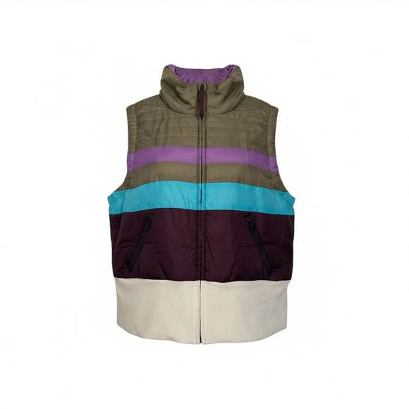 Ocean Pacific Jackets & Blazers - Vintage Ocean Pacific OP Junior XL Fits Women S Stripe ZipUp Puff Ski Vest